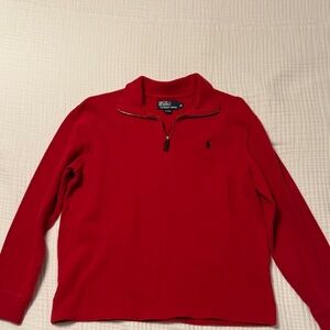Polo by Ralph Lauren Men's Vibrant Red Zip-Up Sweater